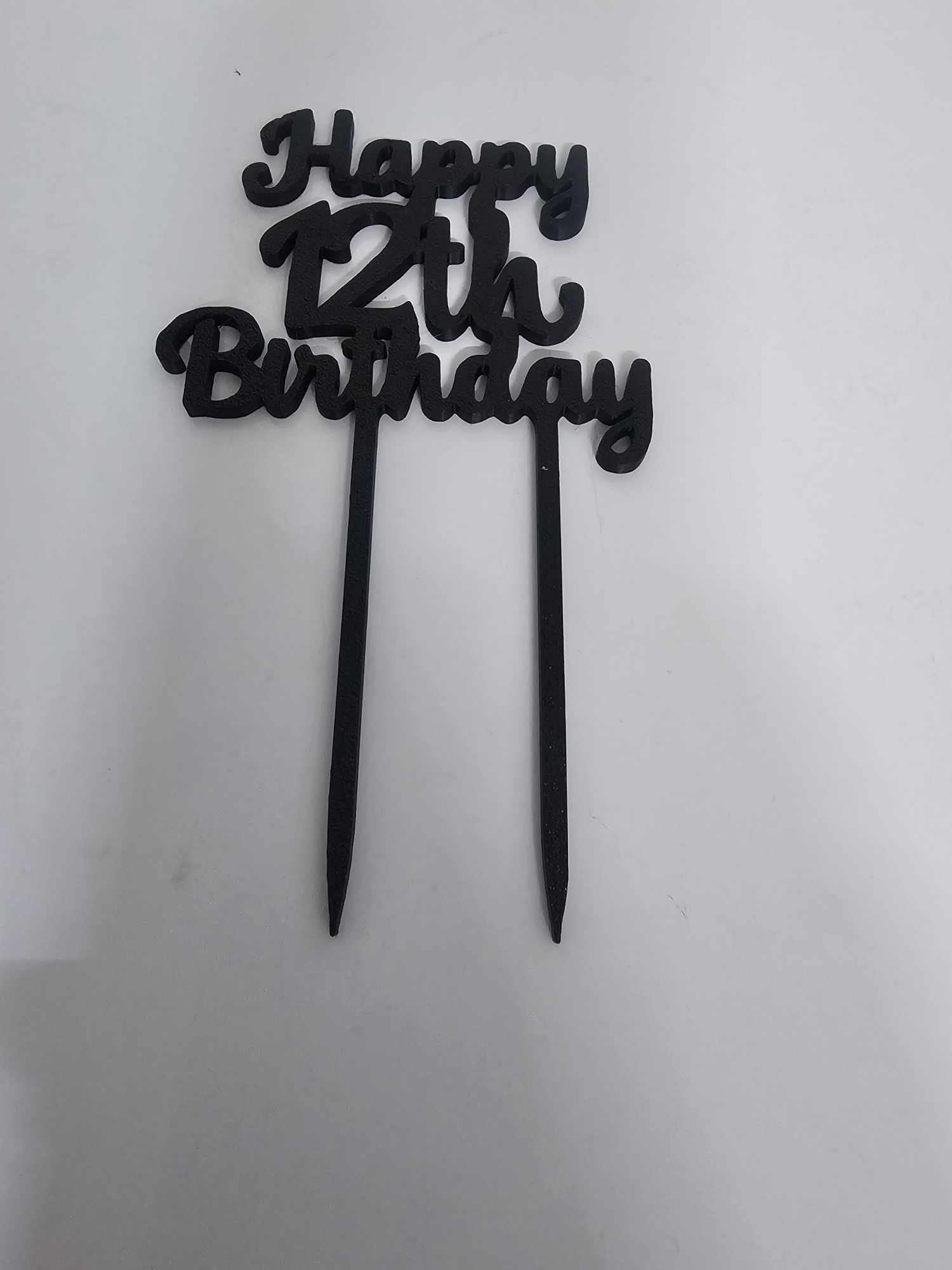 happy 12th birthday cake topper