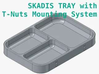Skadis Key & Coin Tray with T-Nuts Mounting System