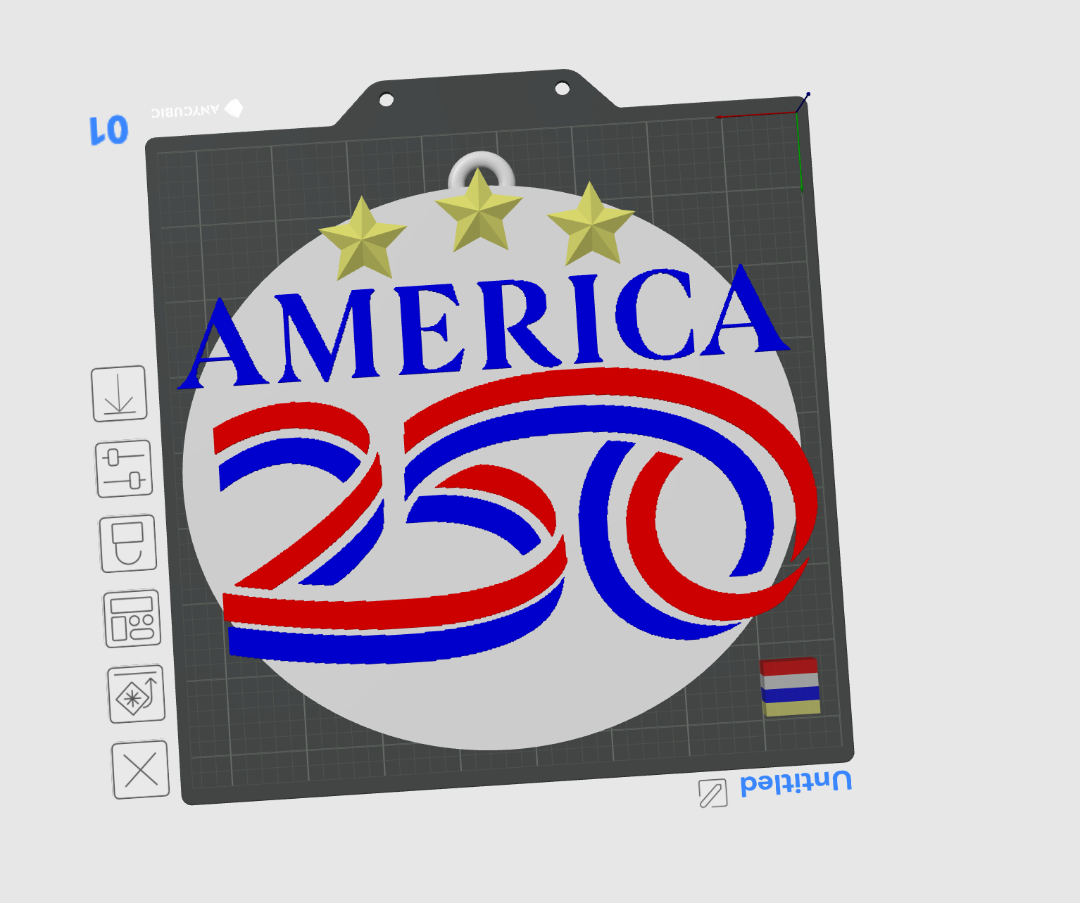 America 250 Door Wreath Decoration