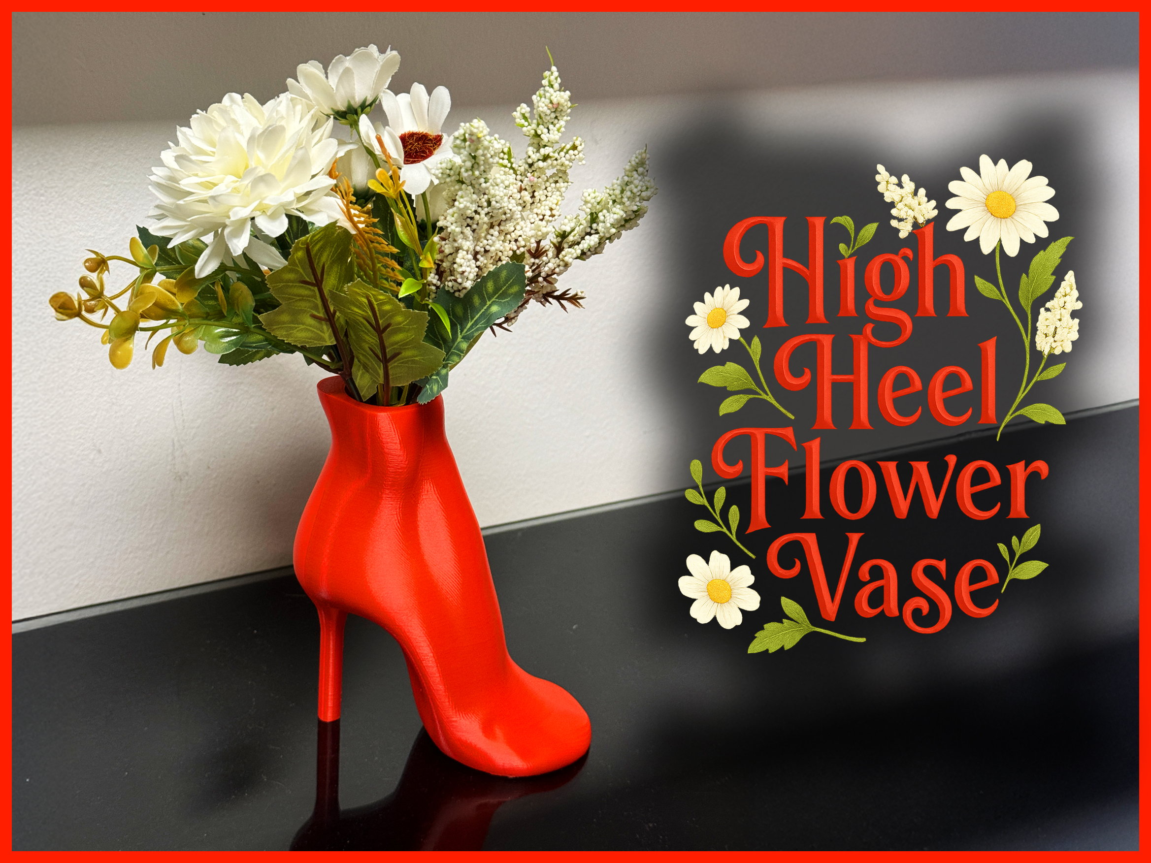 High Heel Flower Vase