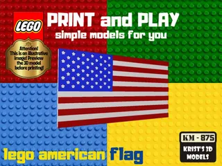 lego american flag brick