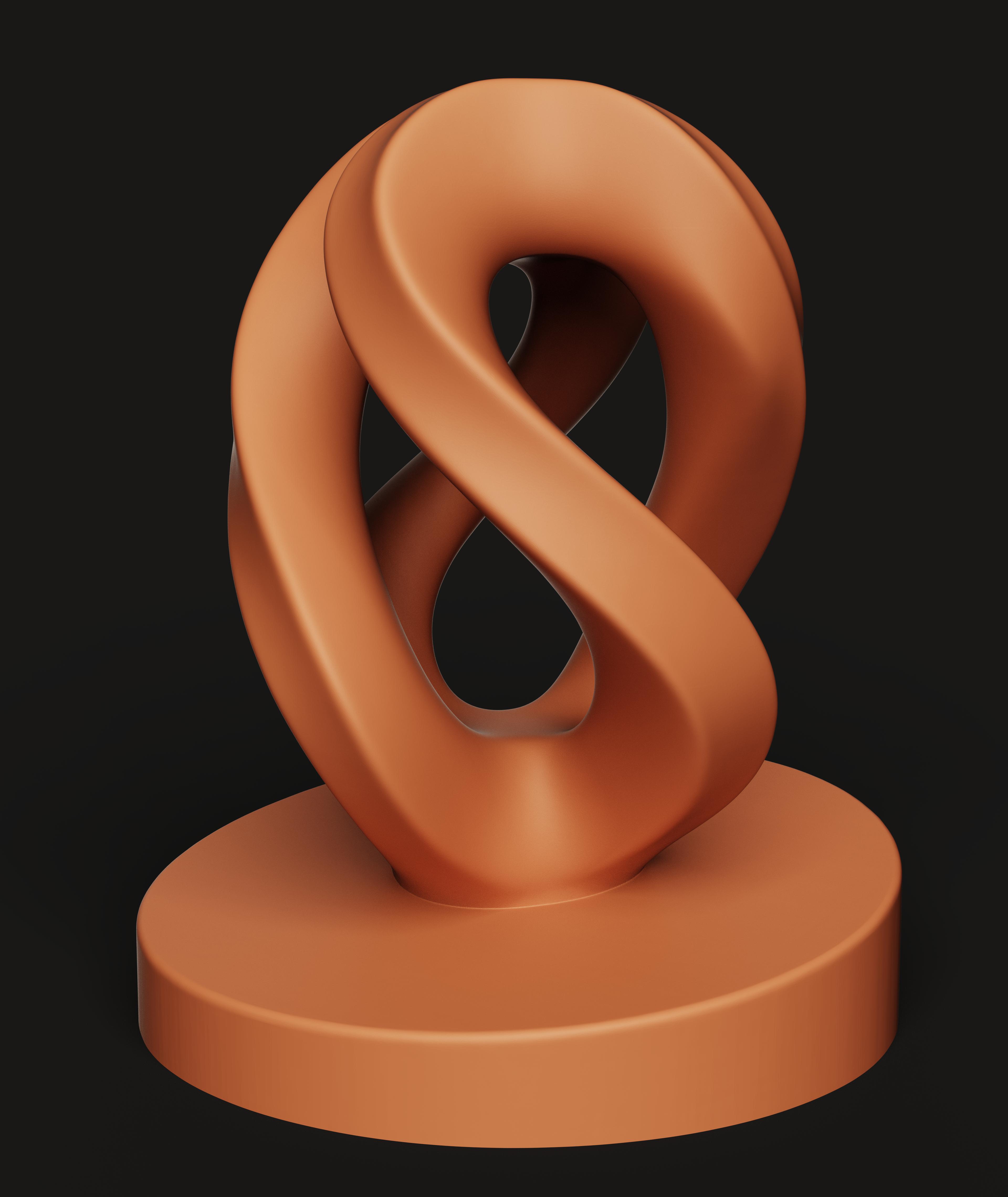 Infinity Loop Sculpture | Modern Geometric Decor — miniatura 3