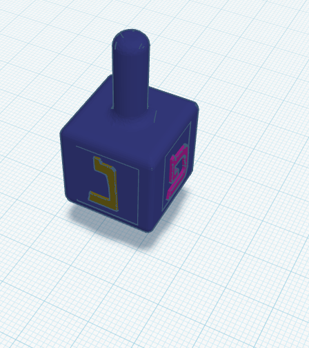 Dreidels with "P" and custom fonts