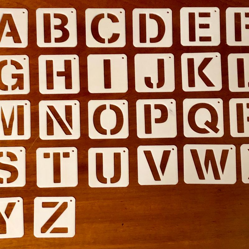 Stencil Letter Set by ZobelDasPelztier | Download free STL model ...