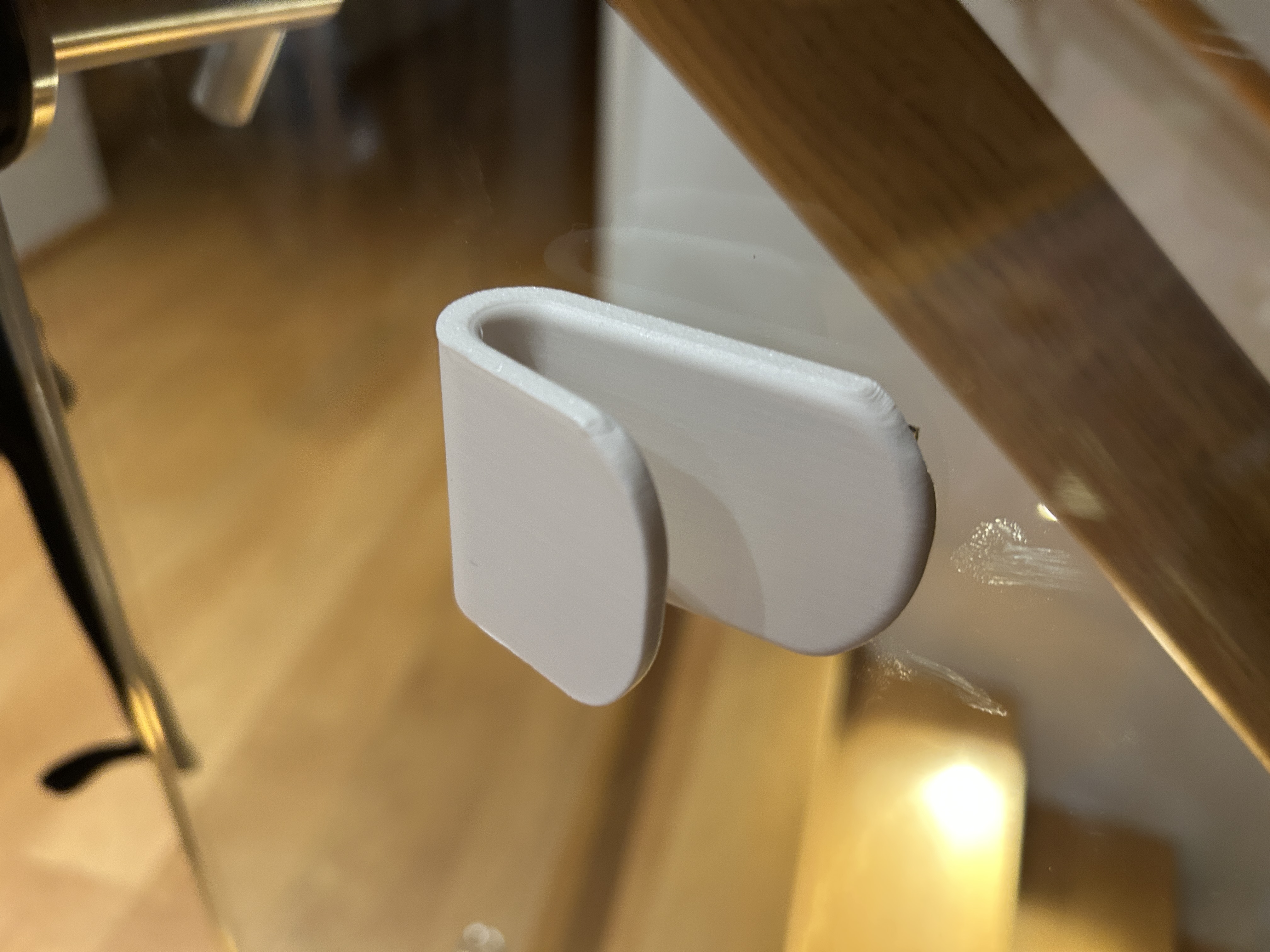 Glass wall hook