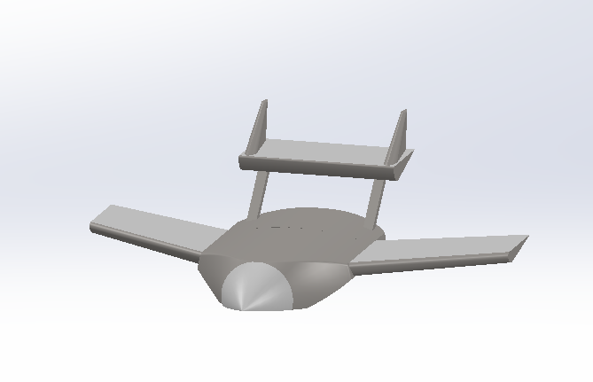 Boom-mounted Swept-wing UAV model