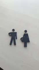 Male and Female Coffee Toilet WC Signs for Cafe
