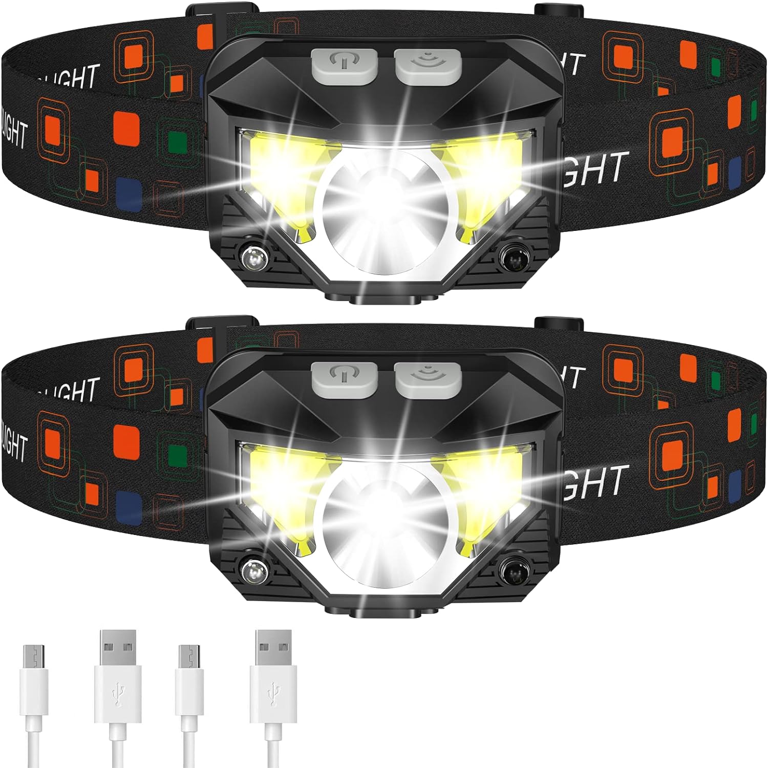 Headlamp holder for common 8 mode 1200 lumen usb rechargeable  headlamps