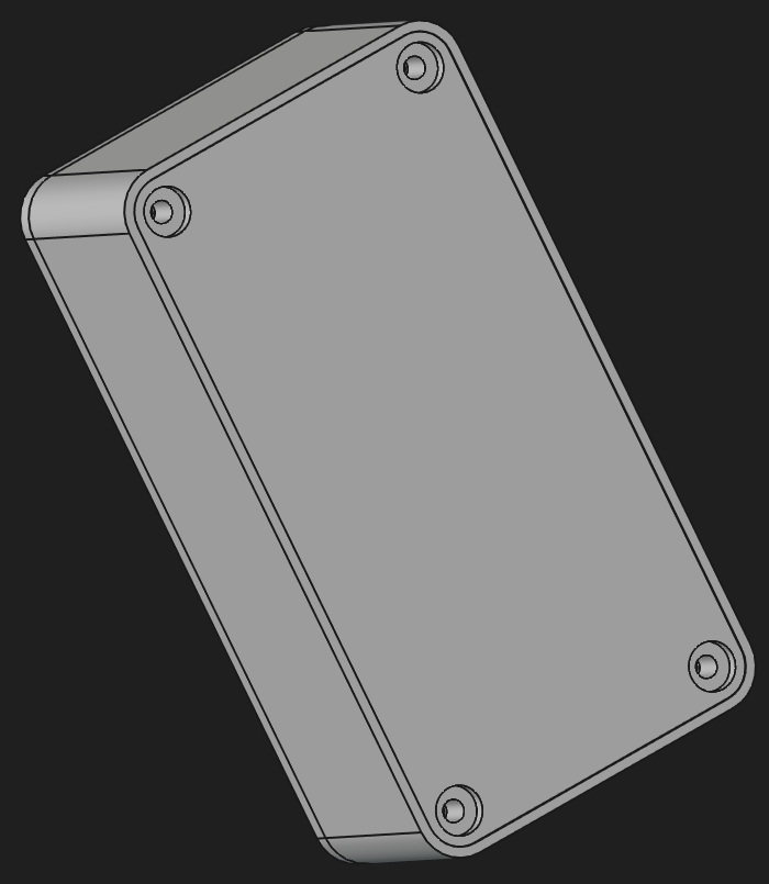 Customizable rectangular box with screw closure