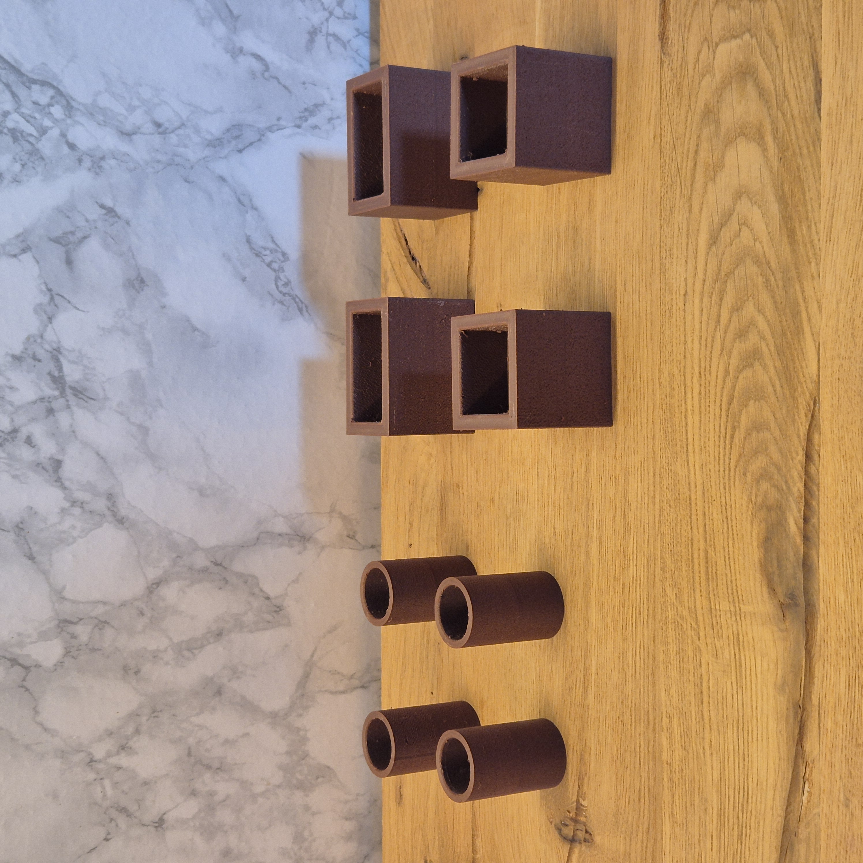 Chair Leg Extension - Round and Rectangular (F360 Parametric) — miniatura 2