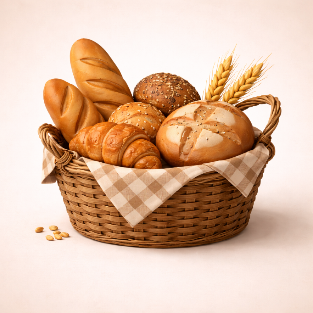Low Poly Bread Basket