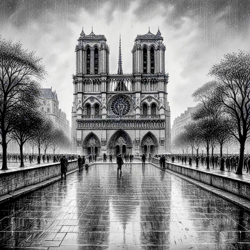 Hueforge Notre Dame Wall Art