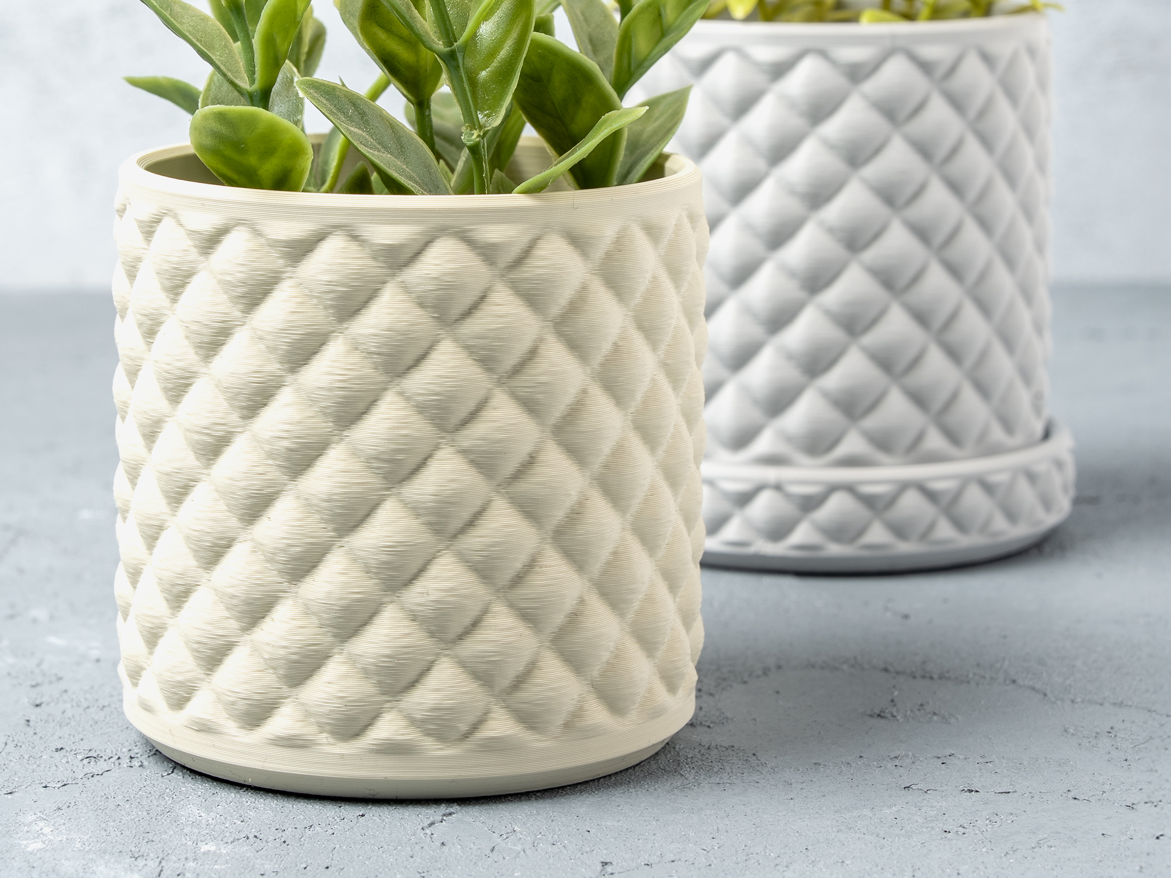 Diamond Quilted Planter