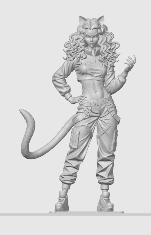 Cyber cat-girl figurine 43