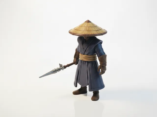 Raiden Warrior Figurine Gaming Collectible 3D Printable