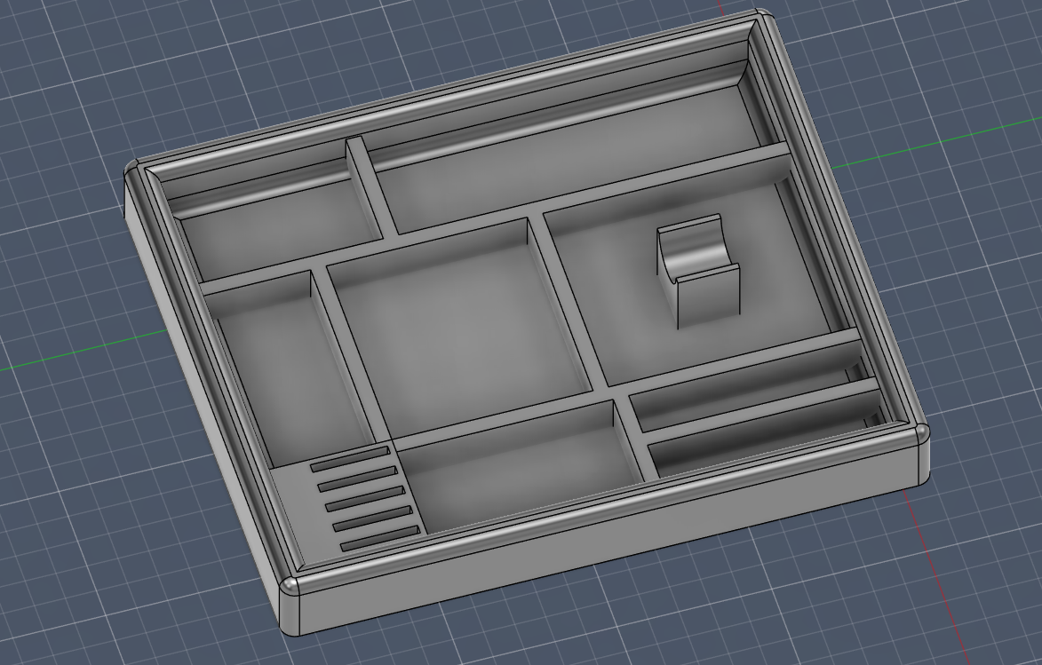 Desk Organizer With SD Card Slots And Lighter Slots.