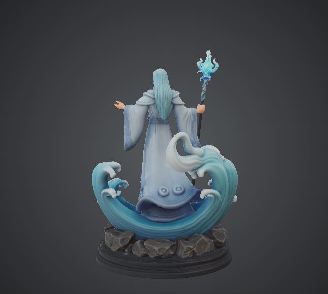 Water Mage Sorceress – Elemental Magic Figure — miniatura 3