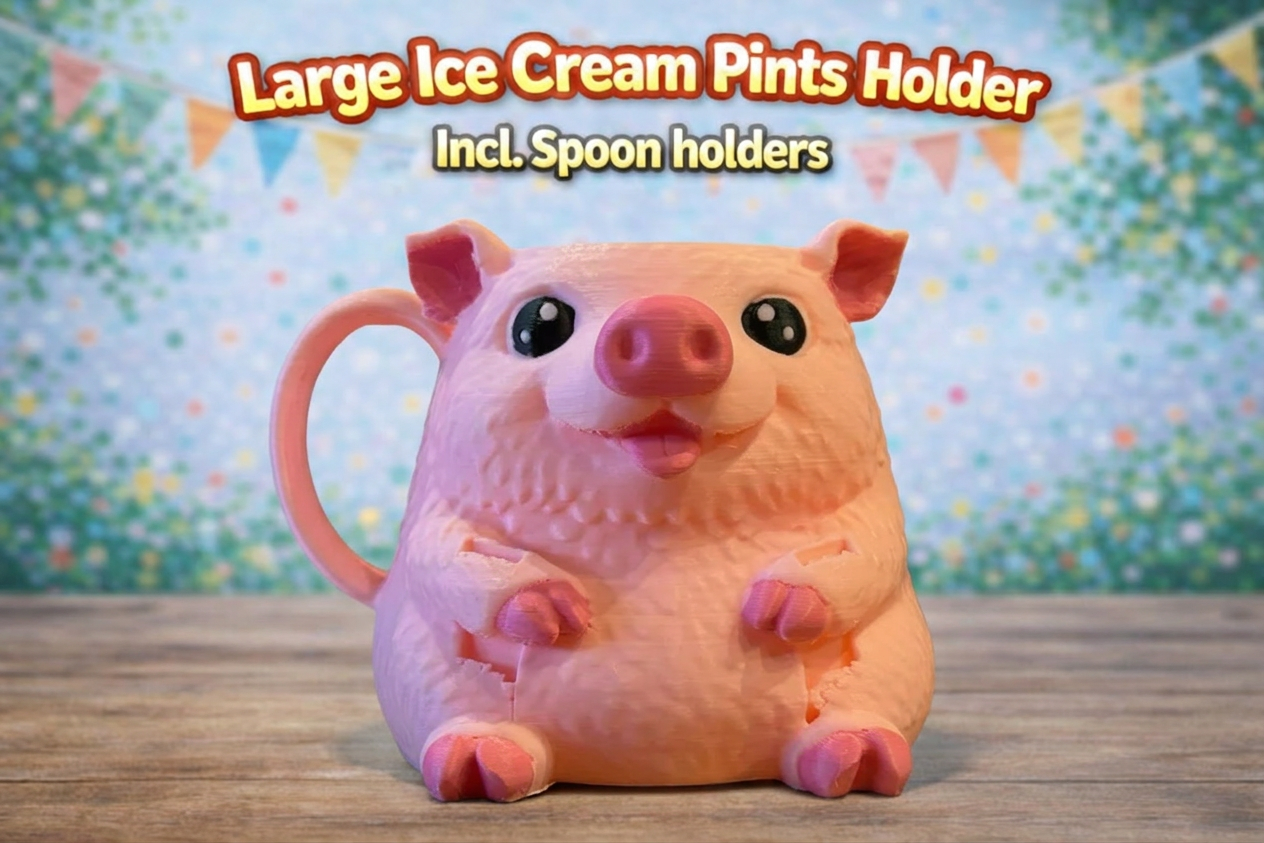 Piggy Ice Cream Pints Holder