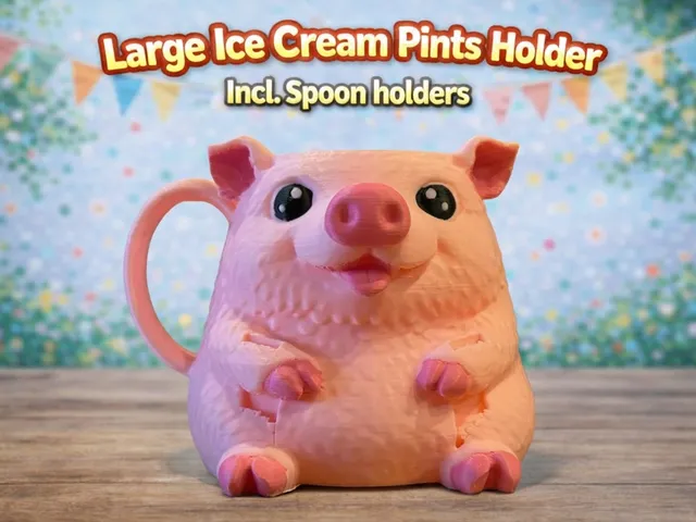 Piggy Ice Cream Pints Holder