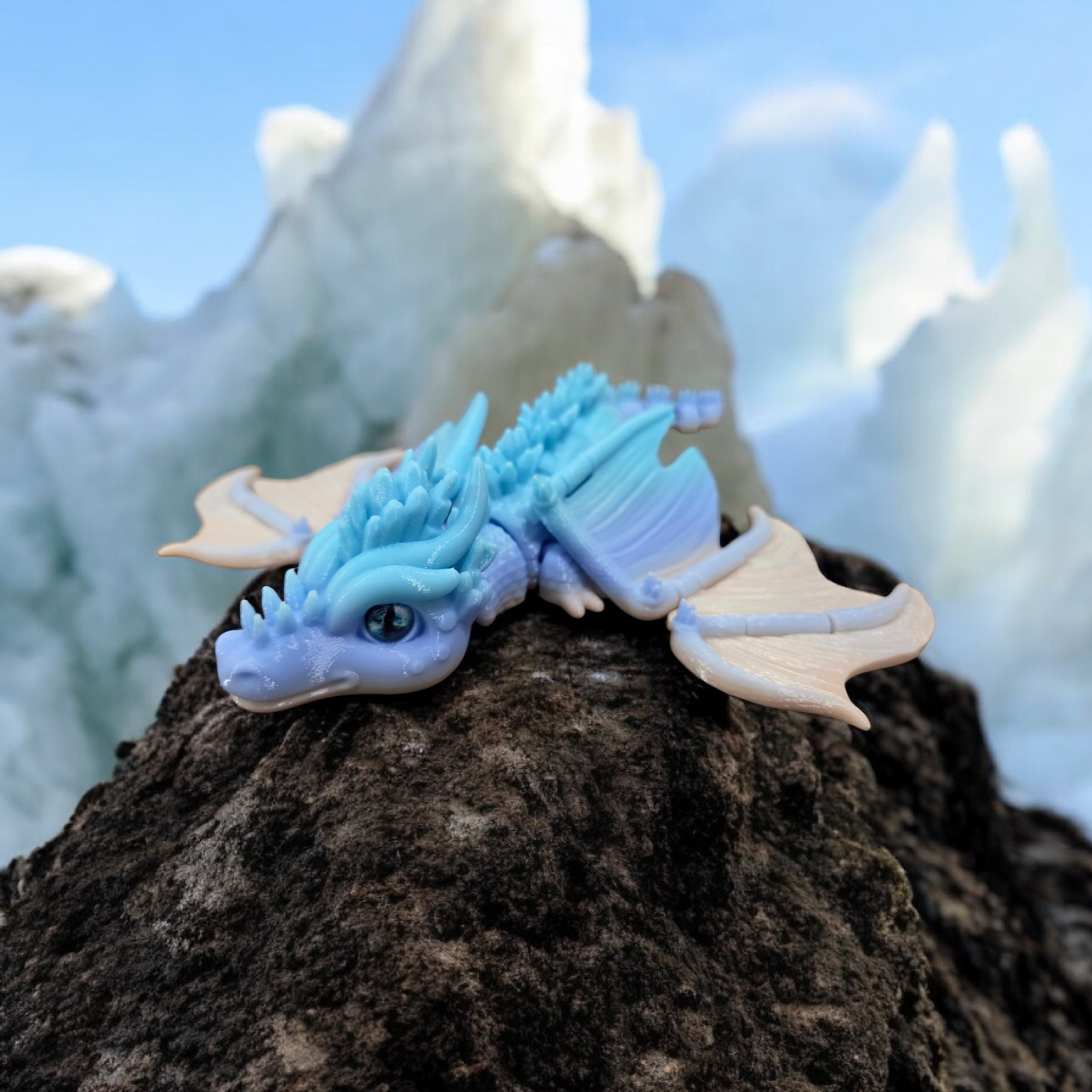 Elder Ice Dragon - 8mm glass eye compatible