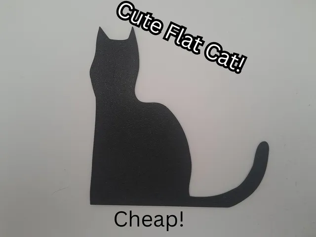 Cute Flat Cat (wall art)