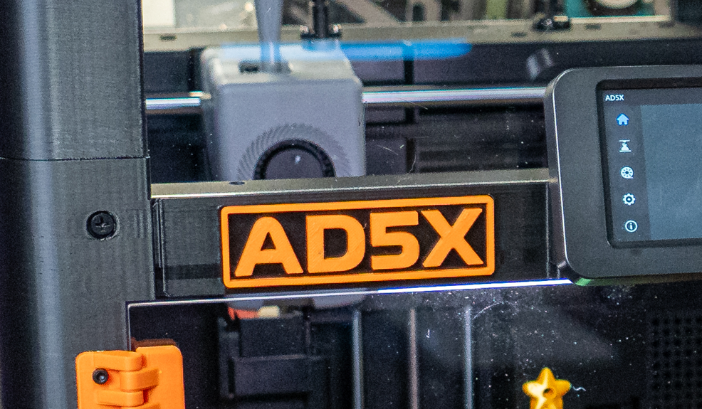 Flashforge AD5X Enclosure Name Plate