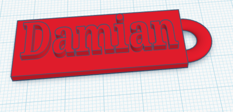 Namensschild Damian