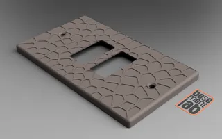 Cover Plate / Wall Plate / Electric Wall Frame - Placca Luci - Voronoi Design - 2 Slots