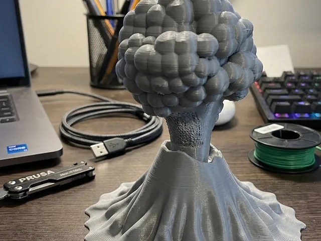 erupting volcano