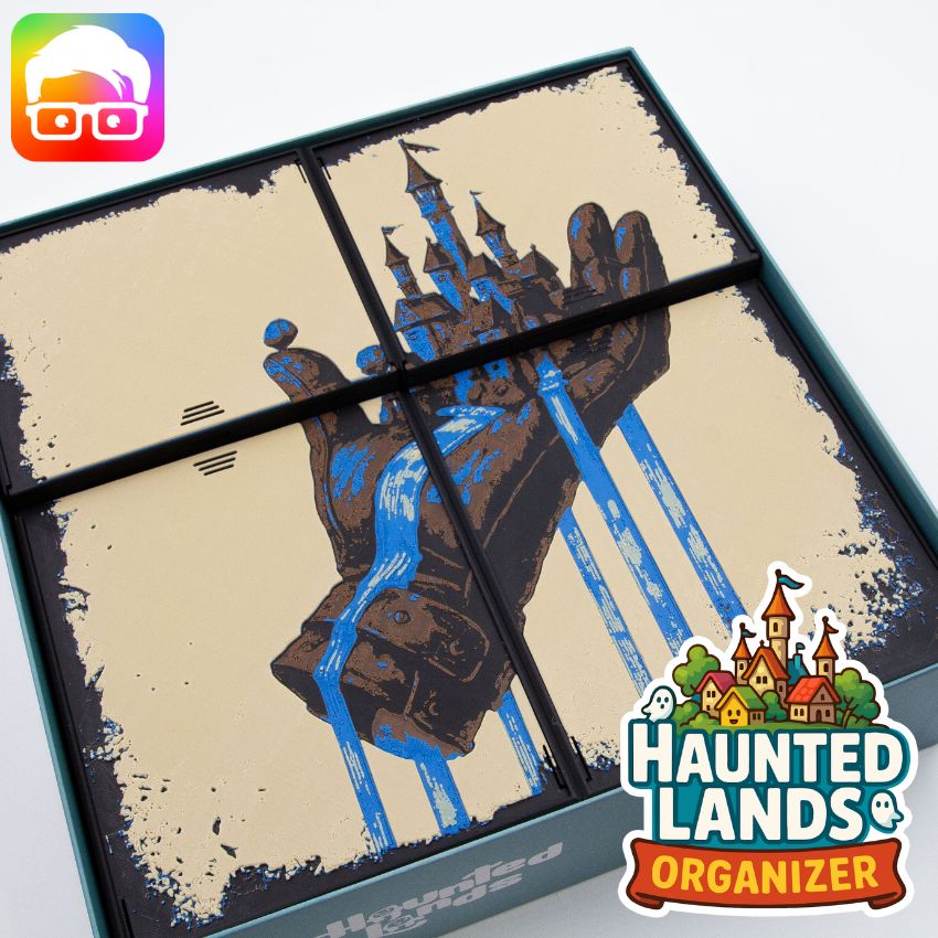 Haunted Lands board game organizer by @ammedia3d [tabletop board game inserts sku: HAUNTL001]