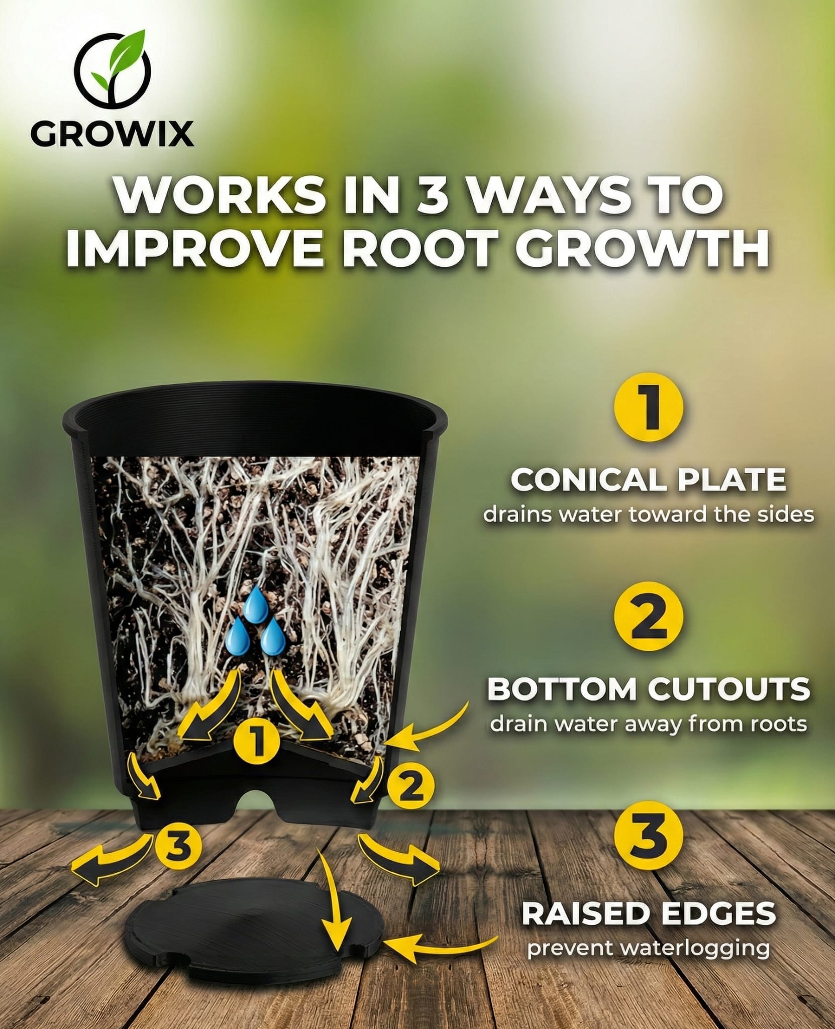 Growix RootCore Cup — 3D Printable Seedling & Root Training Pot — miniatura 2