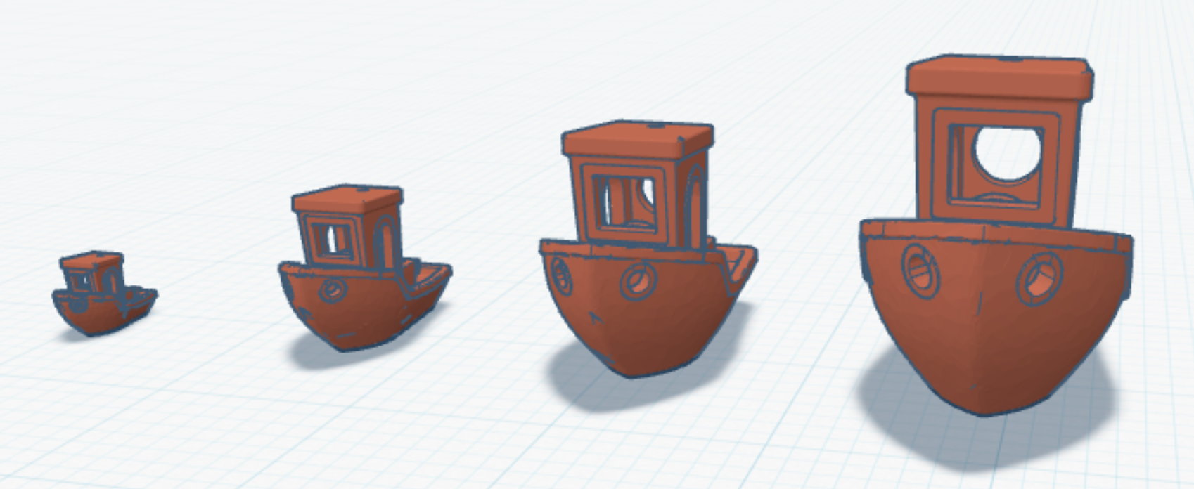 Chimney-less Benchy - 4 Sizes for Faster Calibration