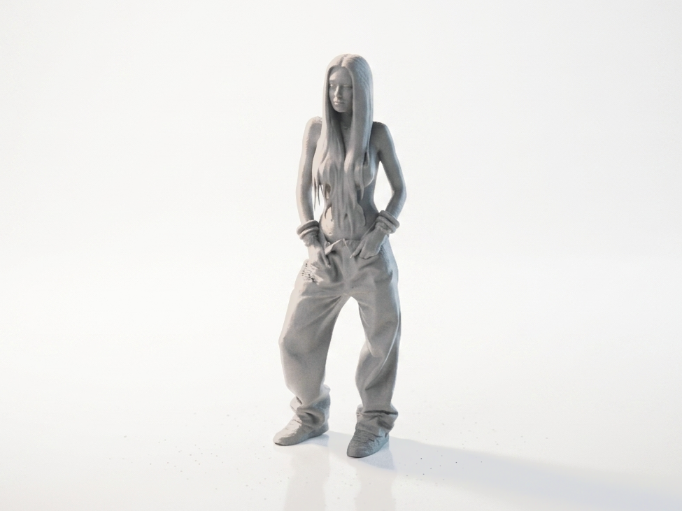 Jeans Lady Female Figure Statue 3D Printable