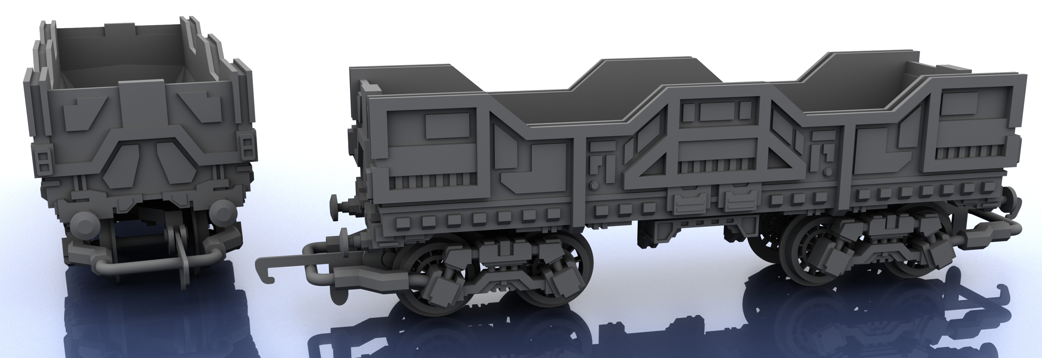 OO Scale Train - Futuristic Hopper v 1 - Medium