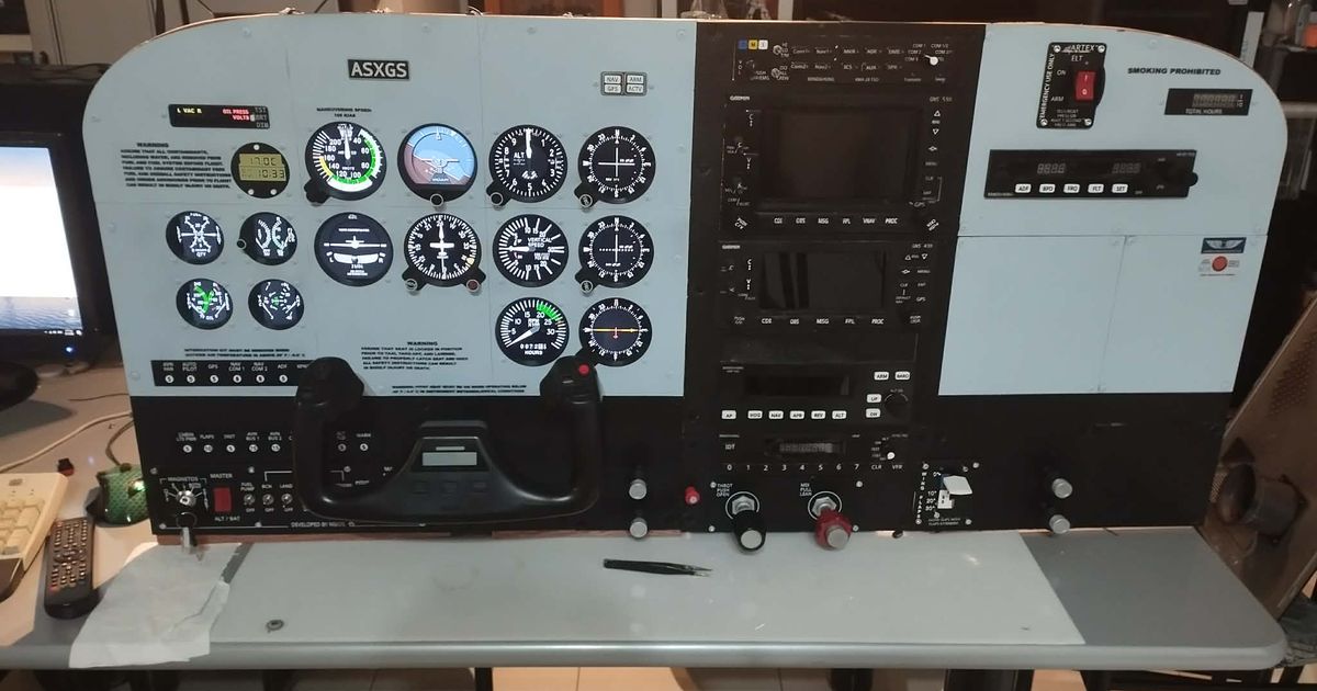 NEW UPDATE 18-5-26) Cessna 172 instrument panel by Nikos Kar | Download ...