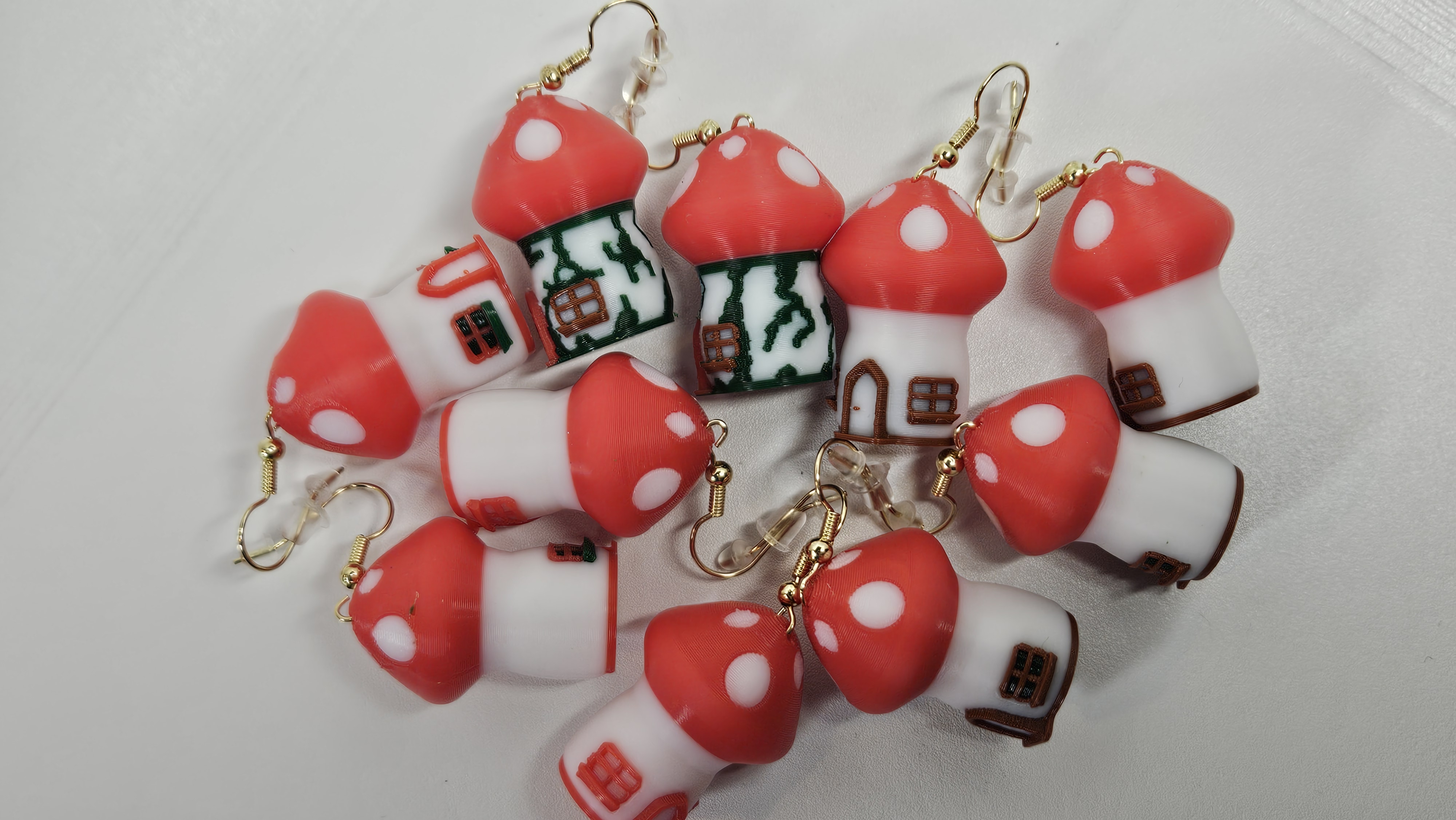 Mushroom Hut Earrrings