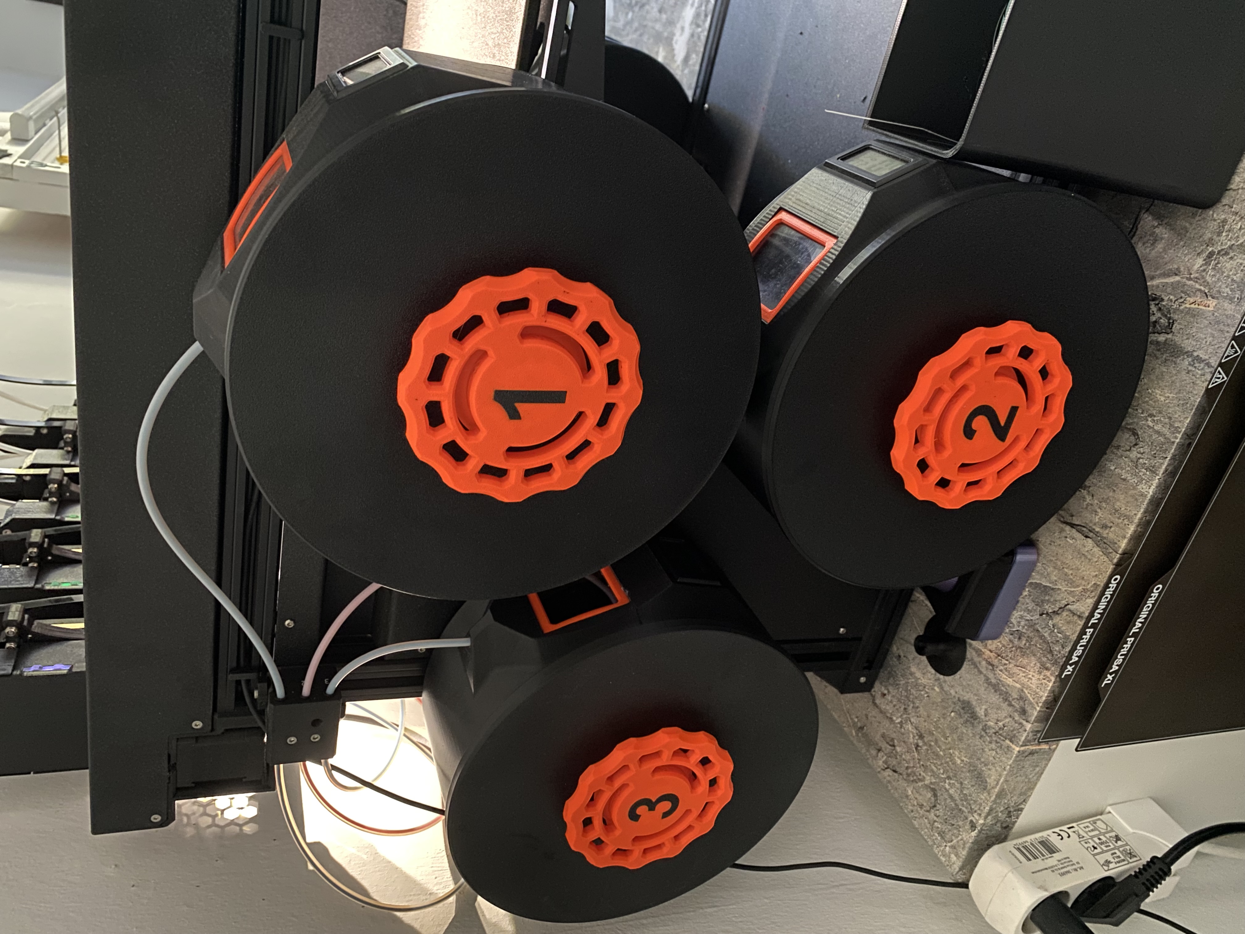 Numbered Wheels for Prusa XL Drybox