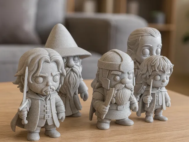 Lord Of The Rings - Fellowship Miniatures Set + Gholum and Galadriel :)