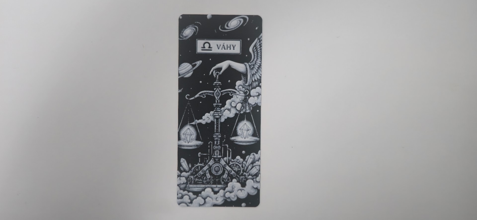 Steampunk Libra Scales of Justice Card