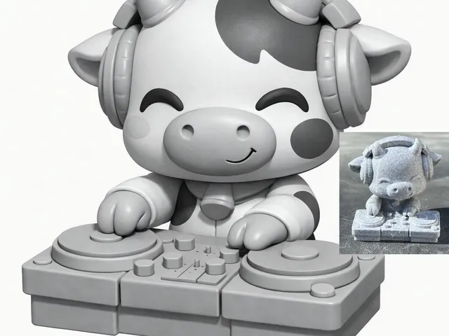 Chibi DJ Cow