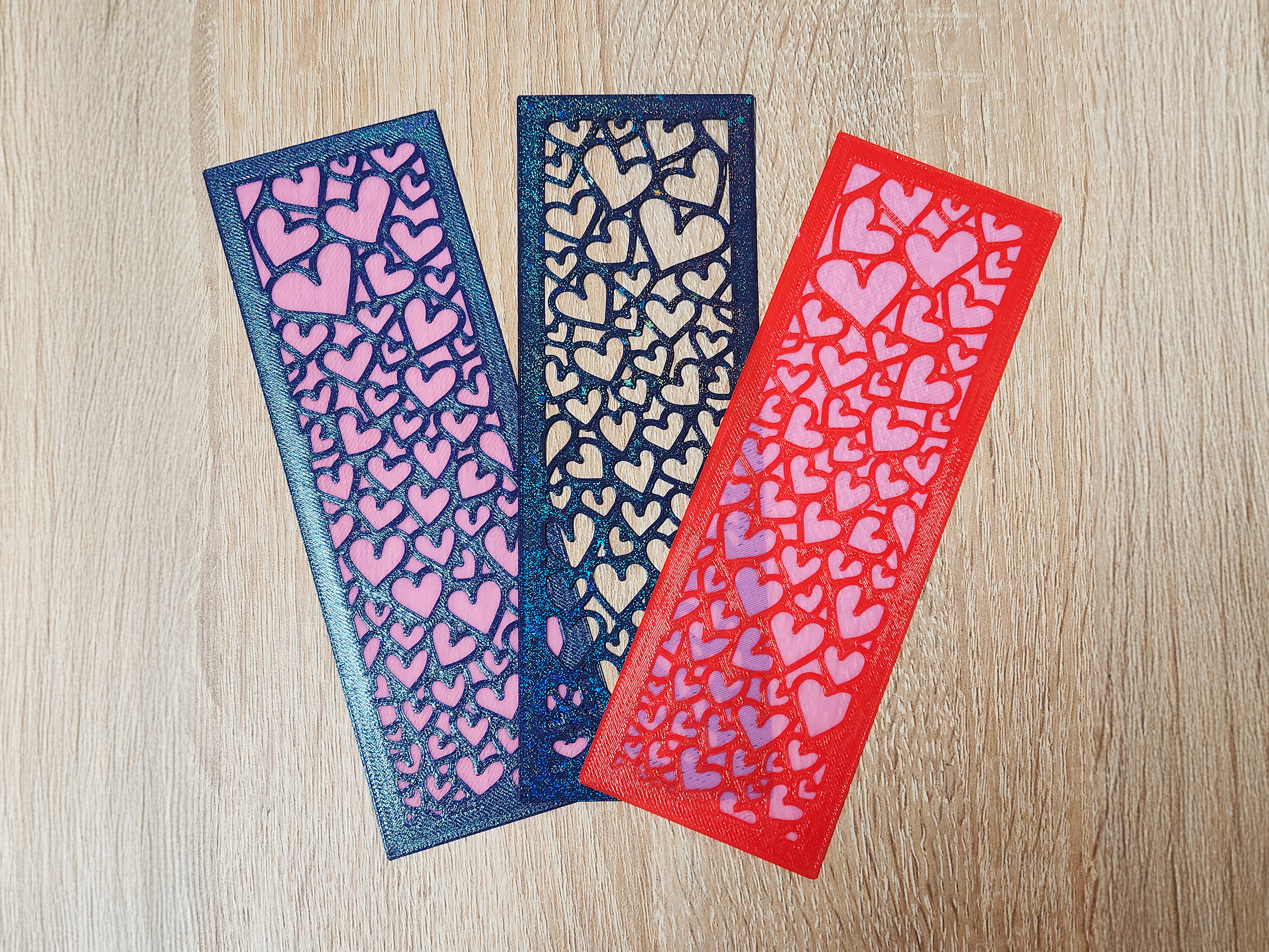Bookmarks with hearts