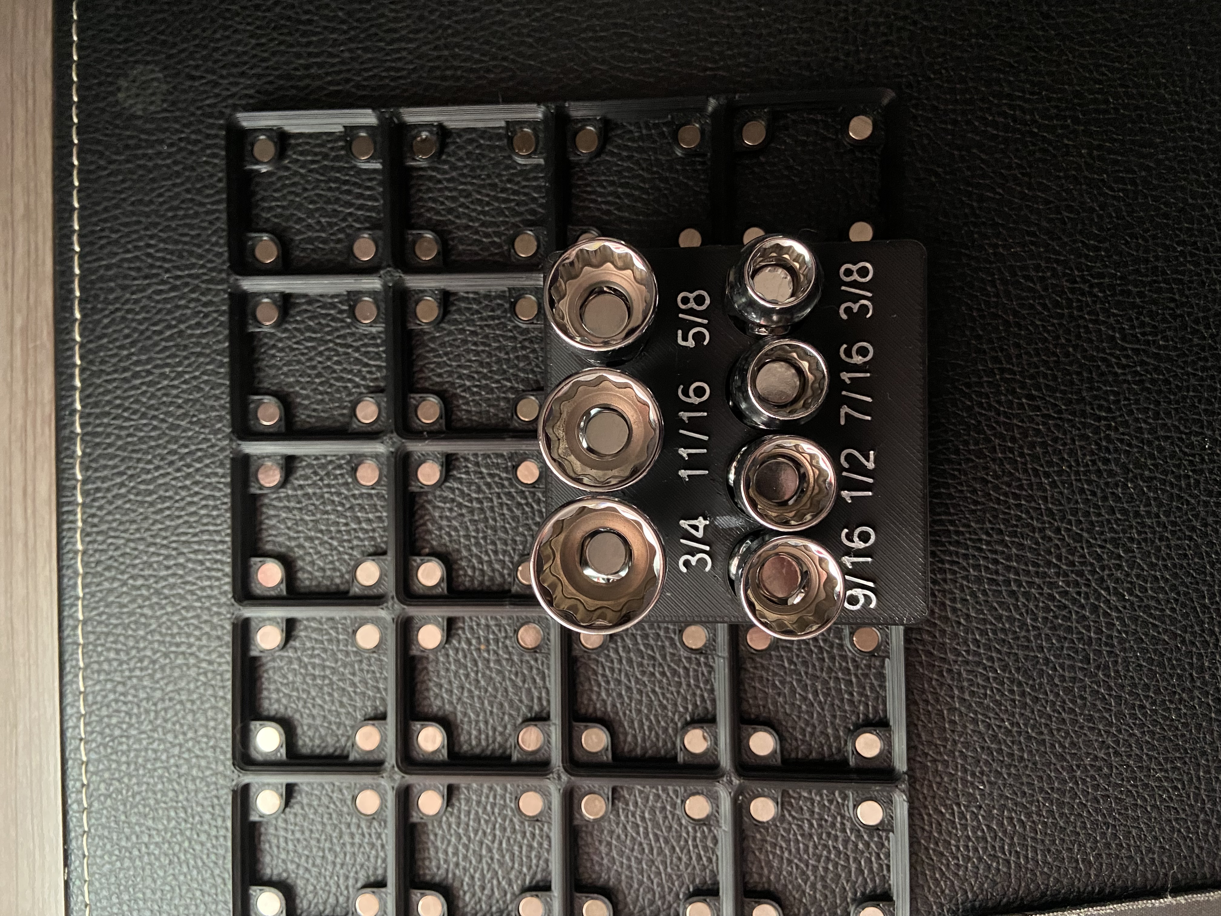 Gridfinity Power Torque SAE 12pt Swivel Socket Holder