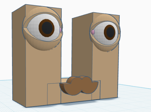 Eyes and mustache for robotic vaccum