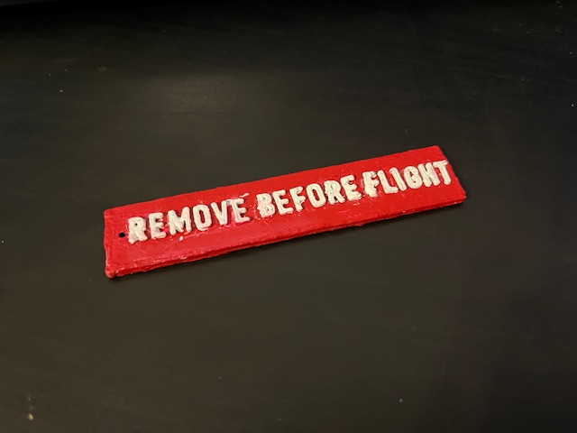 Remove Before Flight Keychain