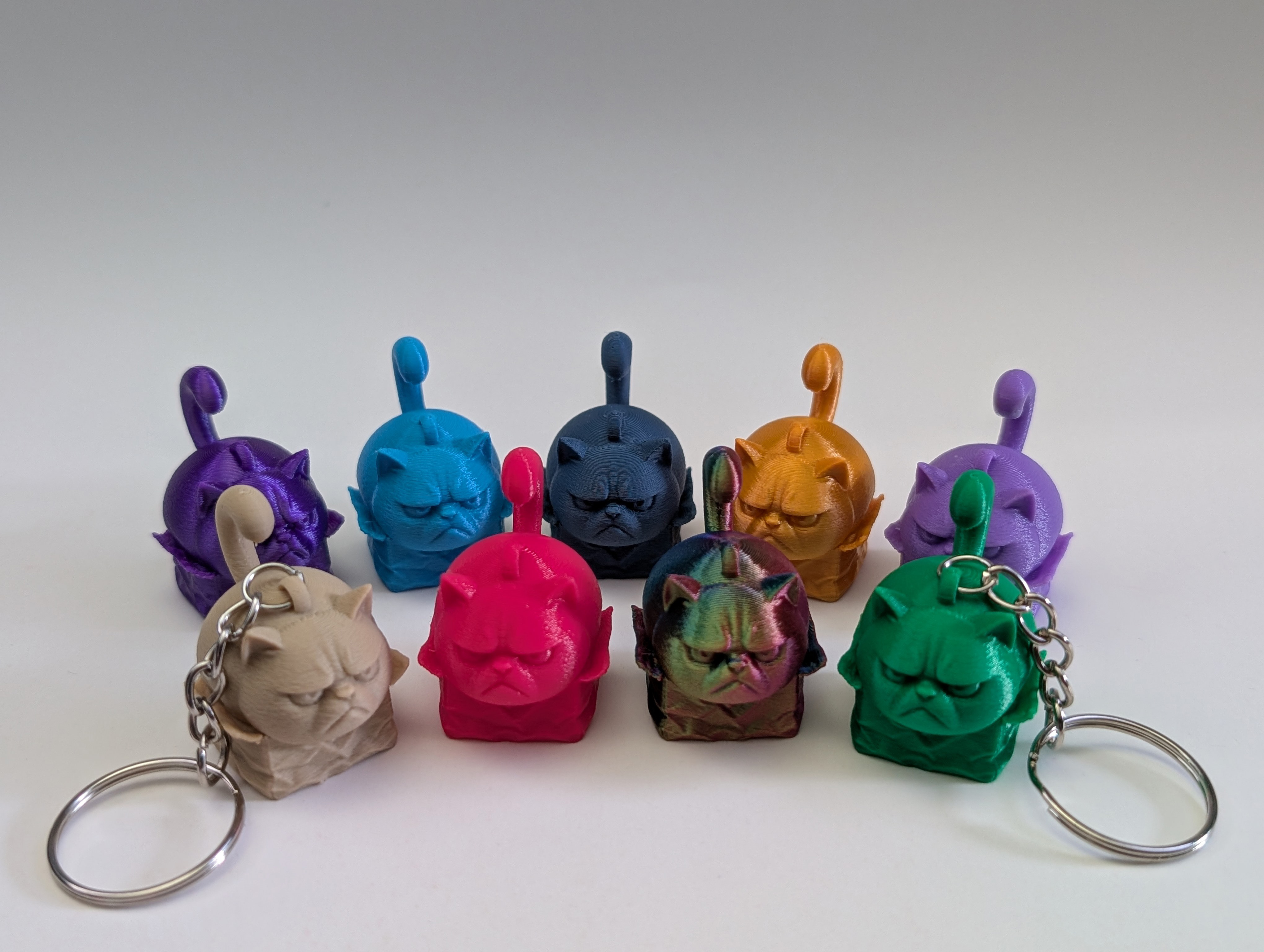 Miniatura 2 do modelo 3D Cranky Cat "in" a Box – Keychain