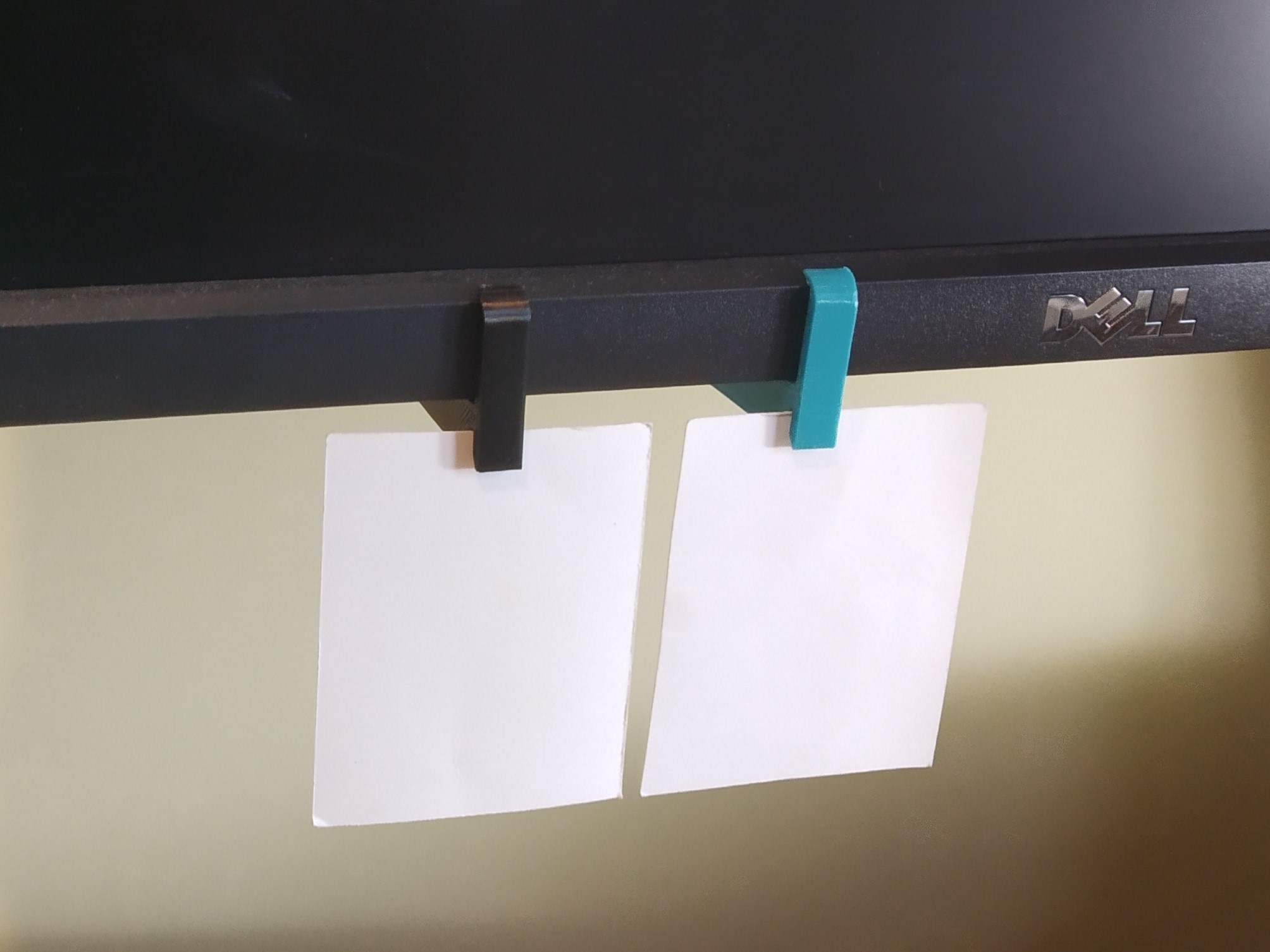 Paper holder and hanger for DELL U2412M Monitor