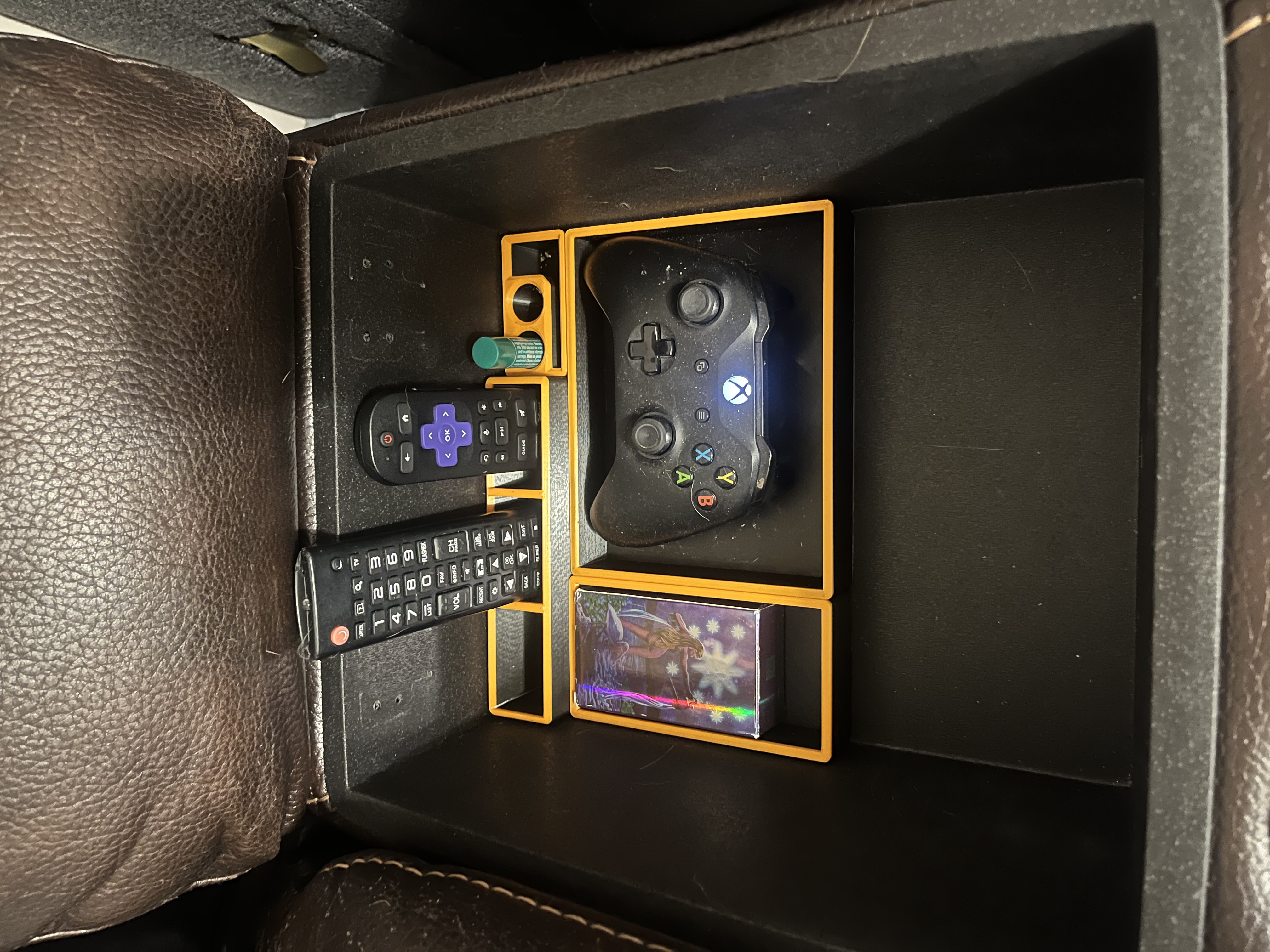 Couch Center Console Organizer easy to customize to your space