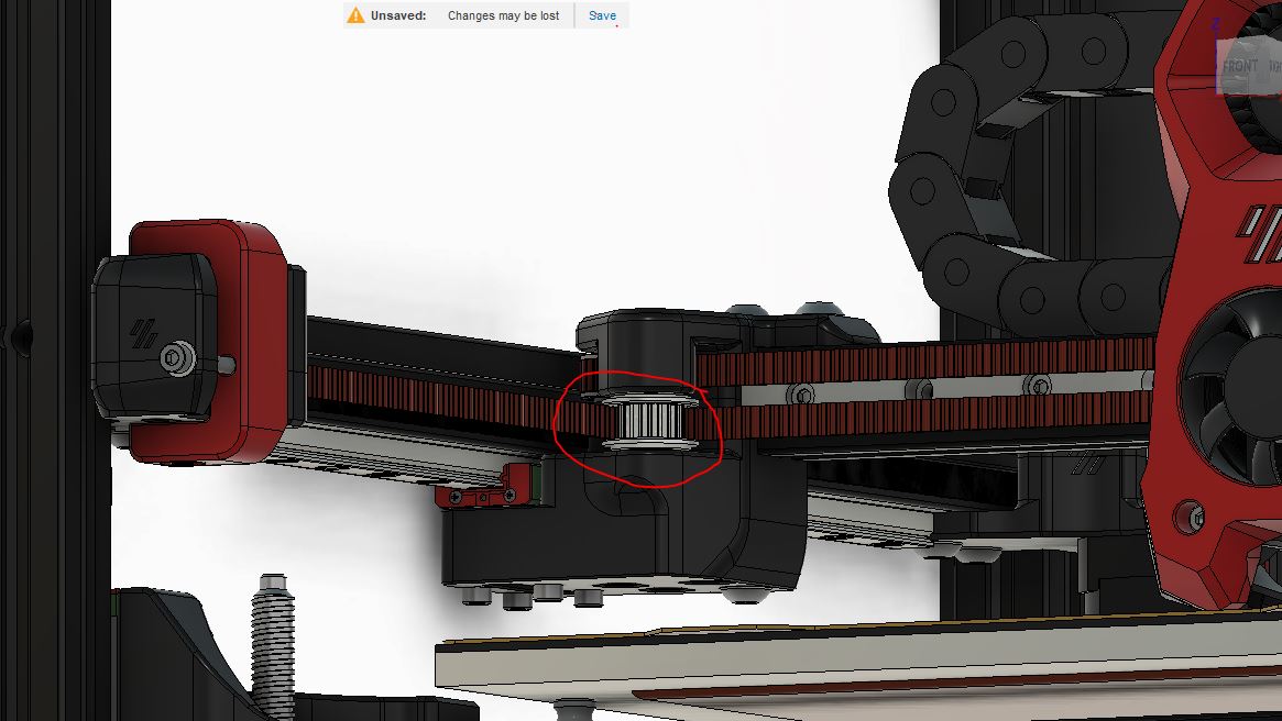 Voron Trident A and B gantry joints mod - idler pulley shafts