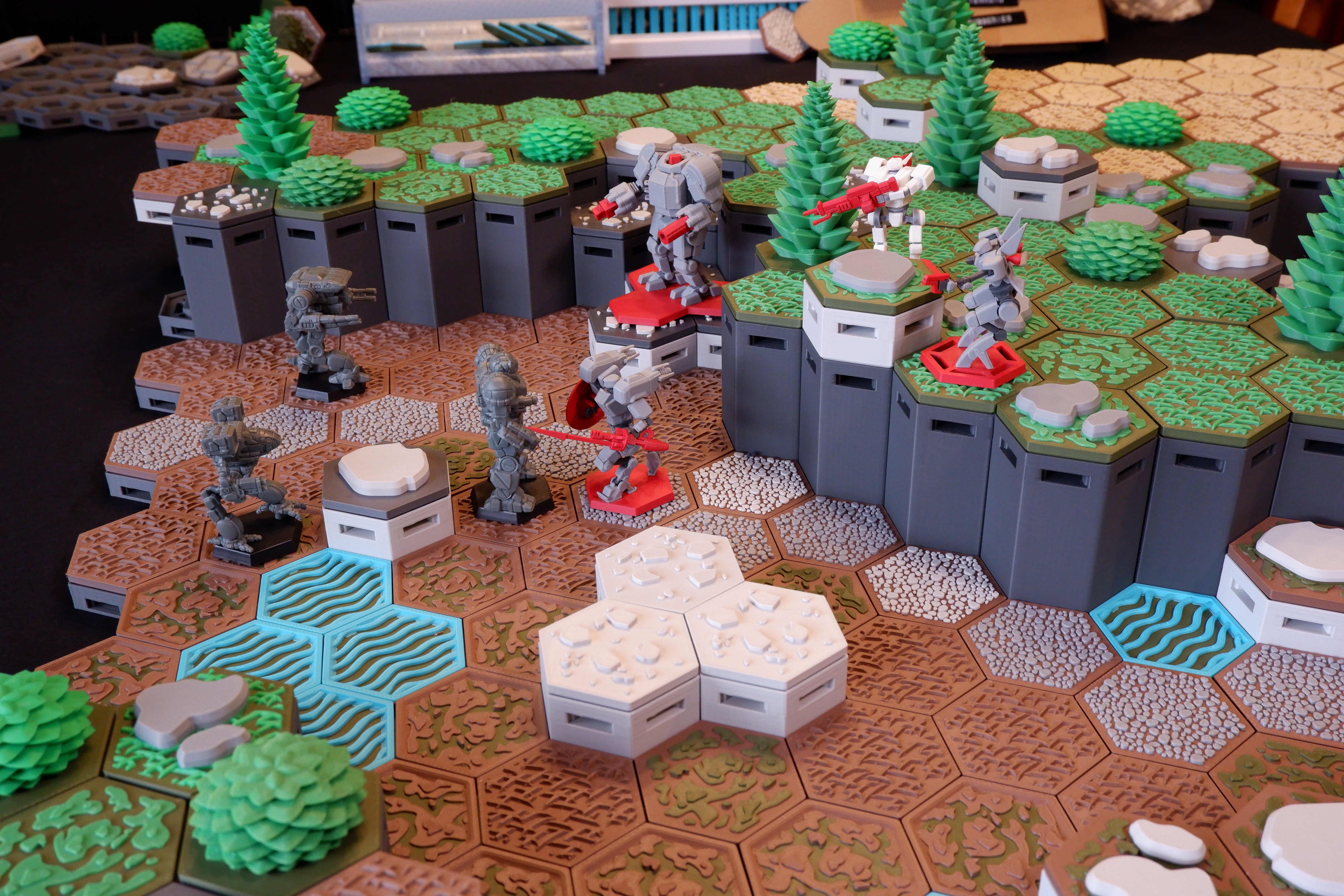 Miniatura 3 do modelo 3D FDMecha Hex Terrain - Basic Core Set
