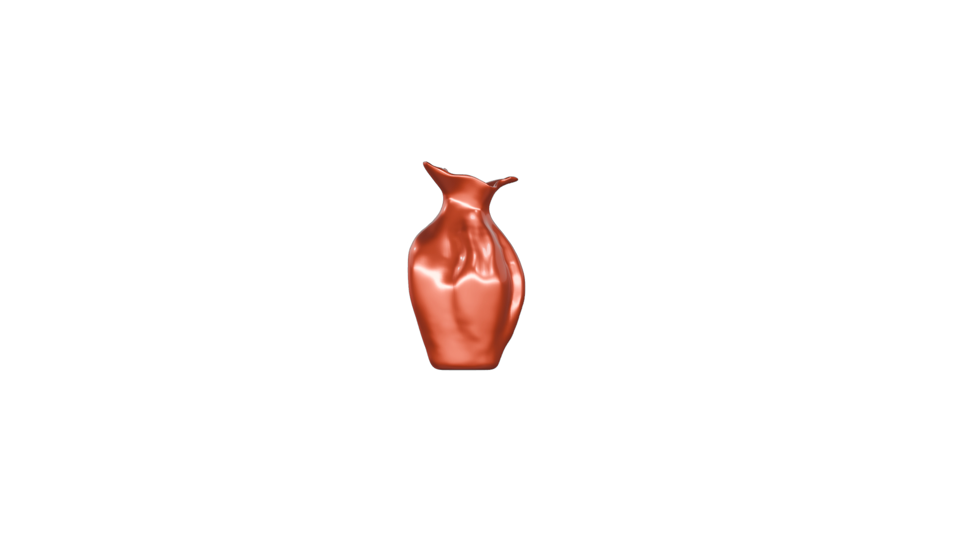 Modern Copper Ceramic Vase 3D Model
